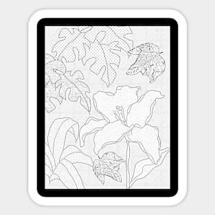 plant pattern dots Sticker